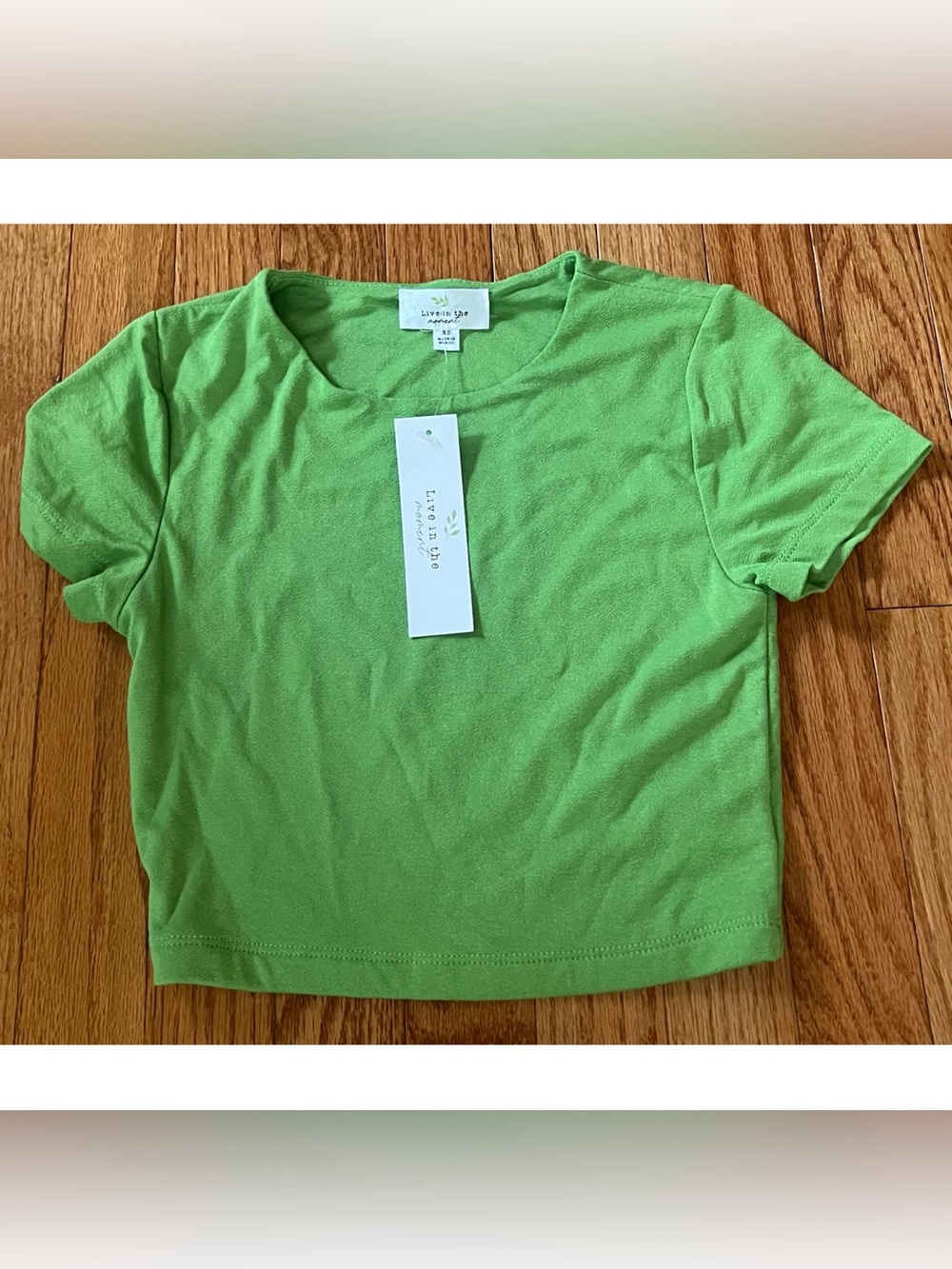 Lively & Co Green Crop Tee - Women's Short Sleeve Top